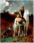 Evariste Vital Luminais Gaulois revenant de la chasse oil on canvas